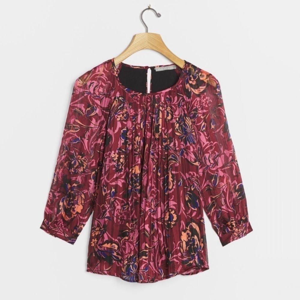 NWT Anthro Daniel Rainn Marilla Pintucked Blouse